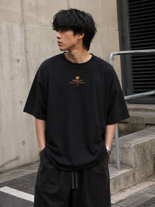 Bet On Yourself – Straw Hat Graphic T-Shirt | Oversized