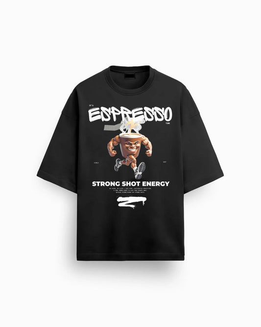 Espresso Time – Unleavables Oversized T-Shirt for Coffee Lovers & Fitness Freaks | 100% Cotton
