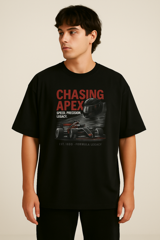 Unleavables | Chasing Apex Racing Graphic Men's Over Sized T-Shirt | 100% Cotton
