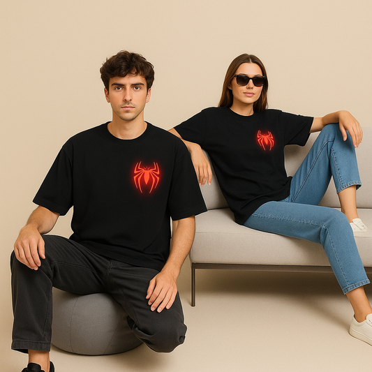 Unisex Oversized Spider-Graphic Tee