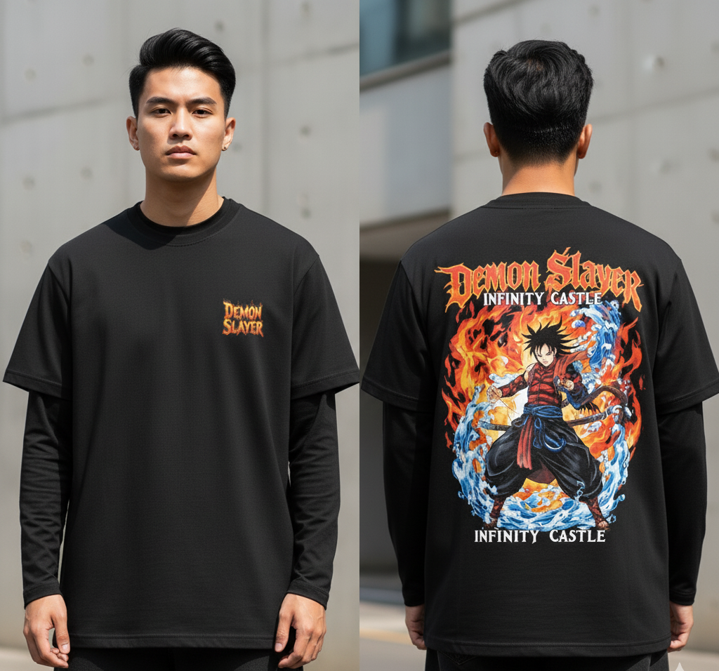 Premium Demon Slayer oversized Unisex Cotton Baggy Fit Comfort T-Shirt