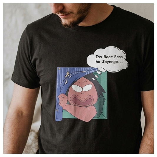 Shin Chan- Yonro Bhaiya Exclusive Graphic Print T-Shirt | Unleavable Unisex Casual Anime T-Shirt | 100% Cotton Round Neck Tee for Men & Women