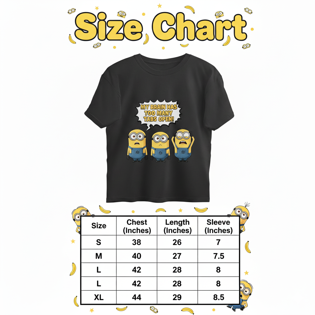 Unleavables Men’s Minion T-Shirt | Funny Graphic Print | 100% Cotton | Oversized