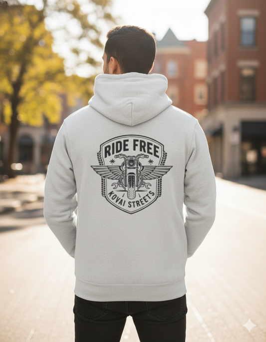 Kovai Riders Motorcycle Hoodie | Ride Free Streetwear for Bikers | Unisex Combed Cotton hoodie