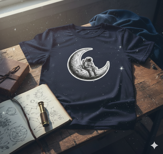 ASTROMOON | UNISEX OVERSIZE T-SHIRT | 100% COTTON | ROUND NECK