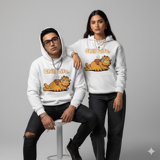 Chill Life Oversized Hoodie for Men & Women | Cotton Streetwear | Mens Sweatshirts & Hoodies