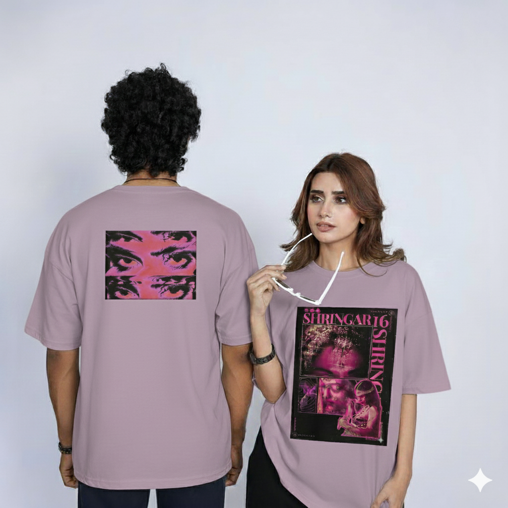 Unleavables Oversized Graphic T-shirt Unisex- Solah Shringar Premium Cotton Tee