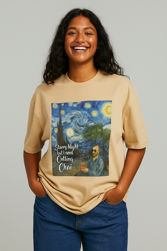 Van Gogh - Unleavables | Oversized T-Shirt| Chai Lovers | Unisex | 100% Cotton