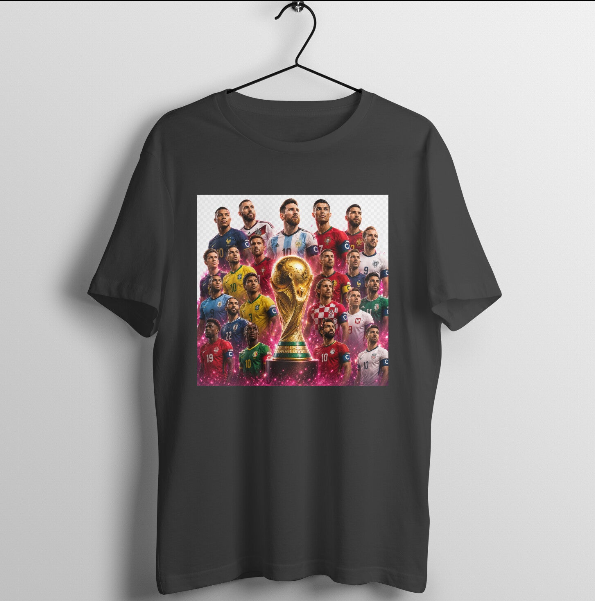 Unleavables FIFA World Cup Oversized T-Shirt for Men & Women | Football Graphic Printed 240 GSM Cotton Streetwear Tee
