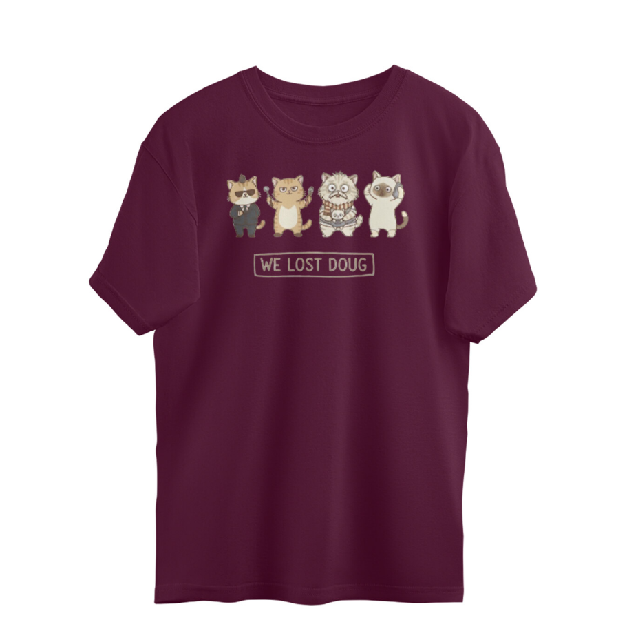 Oversized T-Shirt for Men | Funny Cat Meme Tee | Cartoon Cat Graphic Oversized Tee | 100% Cotton T-Shirt