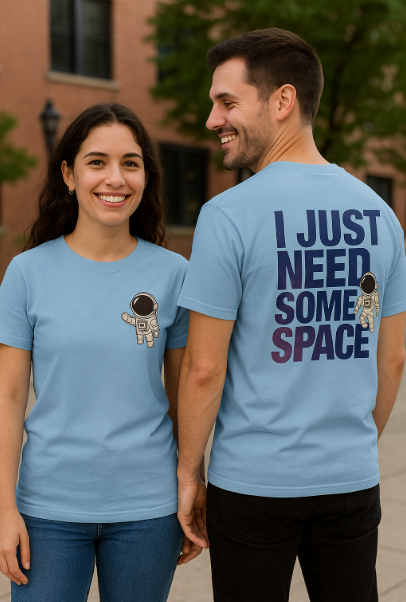 Unleavables Unisex Graphic T-Shirt| Astronaut Graphic| Cool Galaxy Print| Streetwear| 100% Cotton Casual Wear for Men & Women