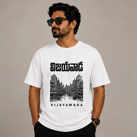 Vijayawada Telgu Typo Round Neck