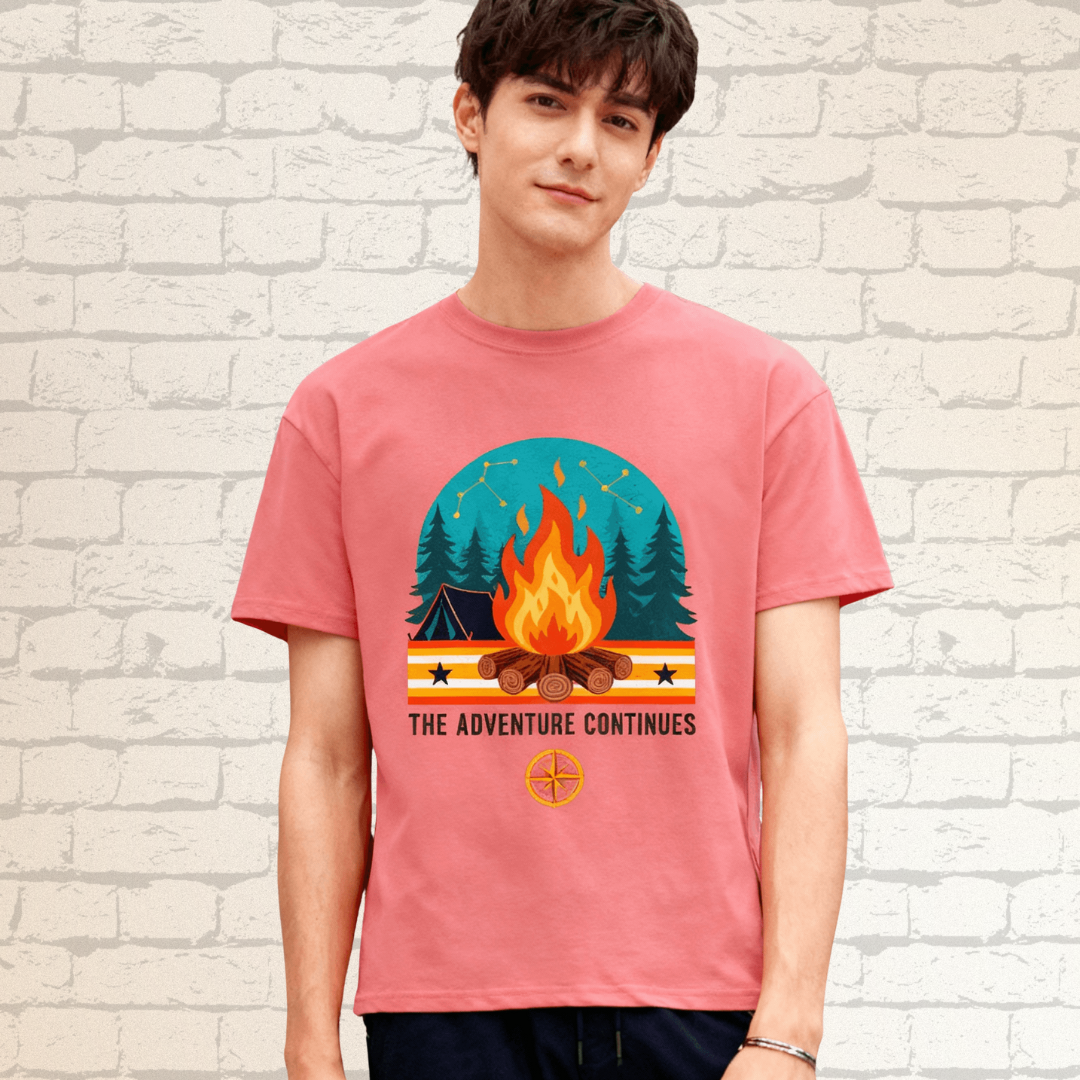 Unleavables Oversized Adventure T-Shirt for Men | 100% Cotton Travel Tee