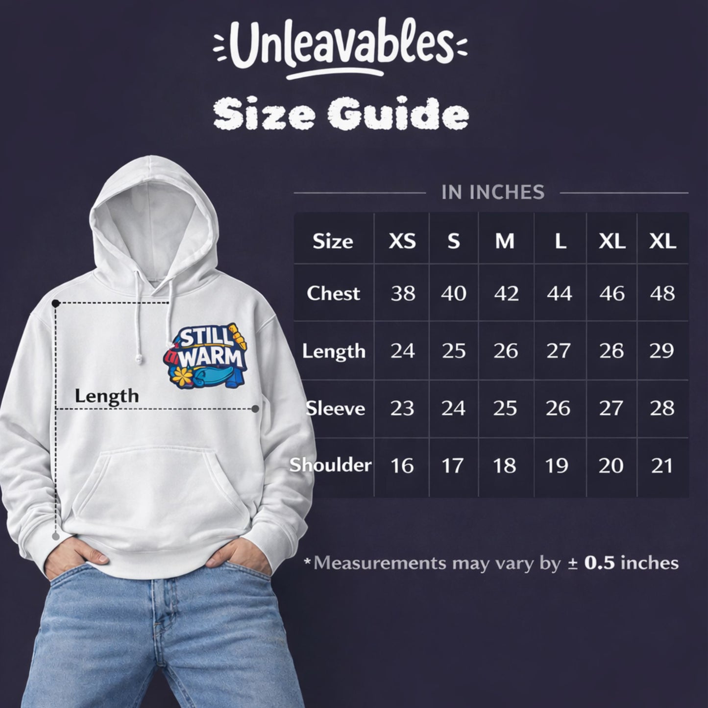 Unleavables Casual Winter Wear – Regular Fit Hoodie (Unisex)|| Made with 100% cotton