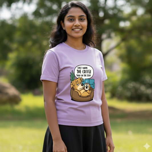 Unleavables Coffee Lovers Women's Regular T-shirt | 100% Cotton | Comfortable T-shirts with Breathable fabric