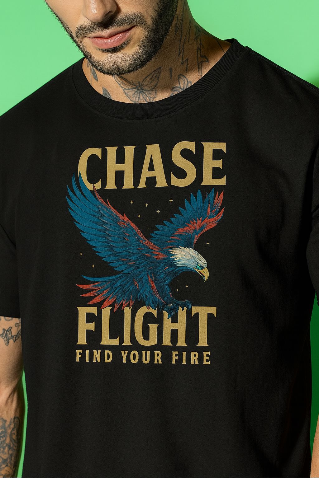 Skybound Spirit Oversized Eagle Tee | Streetwear Essential | Unisex | 100% Cotton