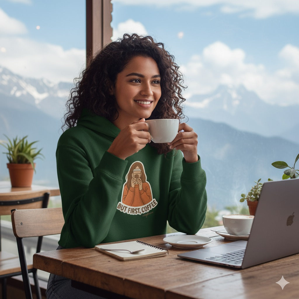 Coffee Lover – Minimal Graphic Hoodie | 100% Cotton | Unleavable Comfort