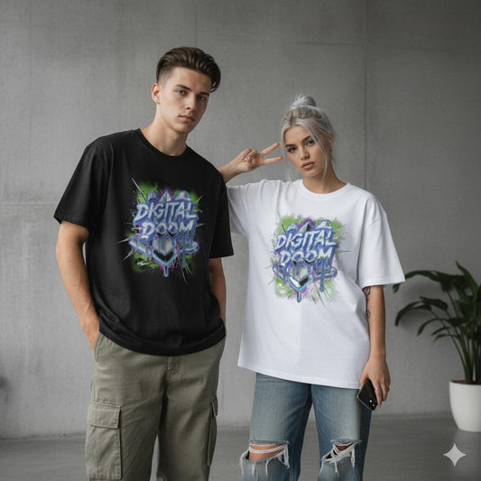Unleavables Abstract Graphic Oversized Tshirt | Unisex T-Shirt | Y2K Revival