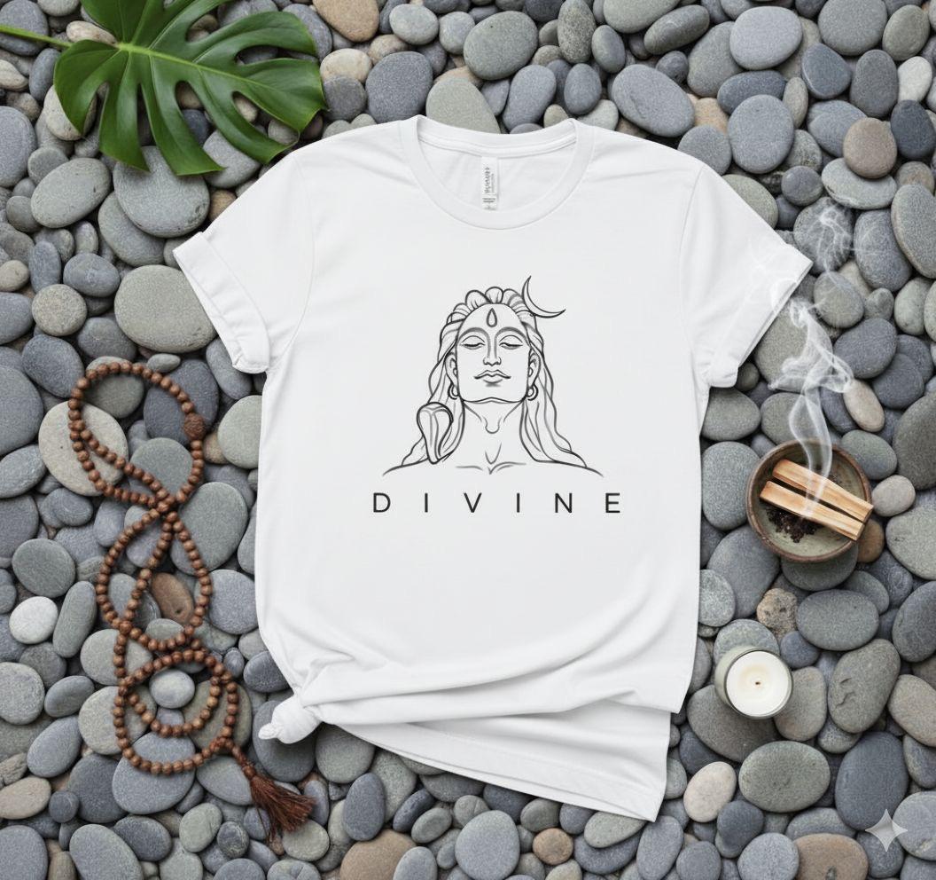 Divine Line Art Unisex T-shirt – For Yoga & Spiritual Seekers