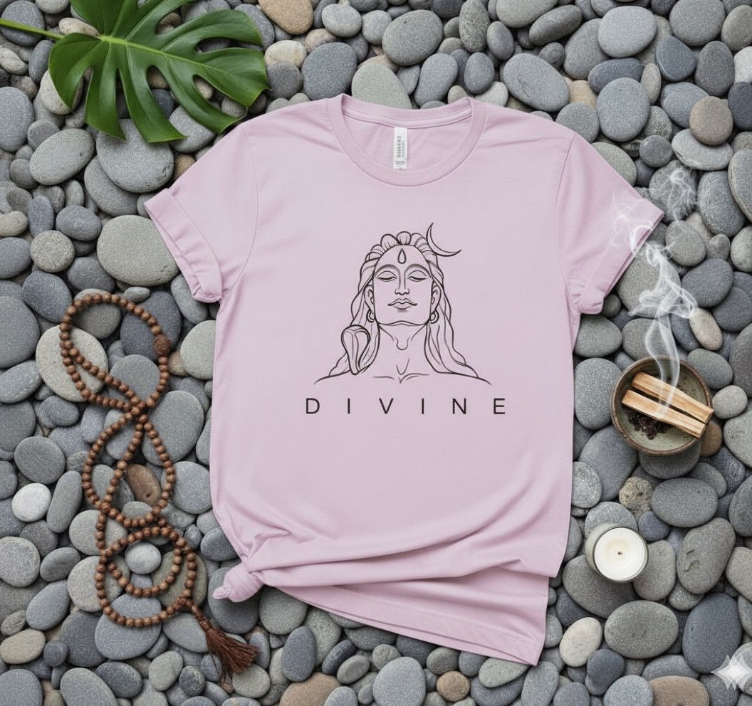 Divine Line Art Unisex T-shirt – For Yoga & Spiritual Seekers