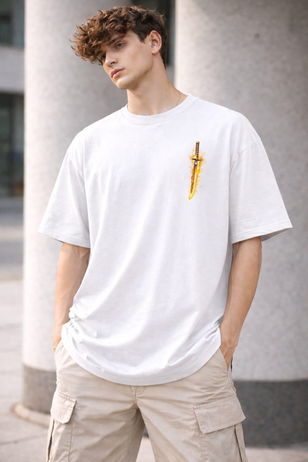 Zenitsu Demon Slayer Tshirt for Men| Stylish Anime Tshirt| Men's Graphic Tshirt| Oversized Tshirt