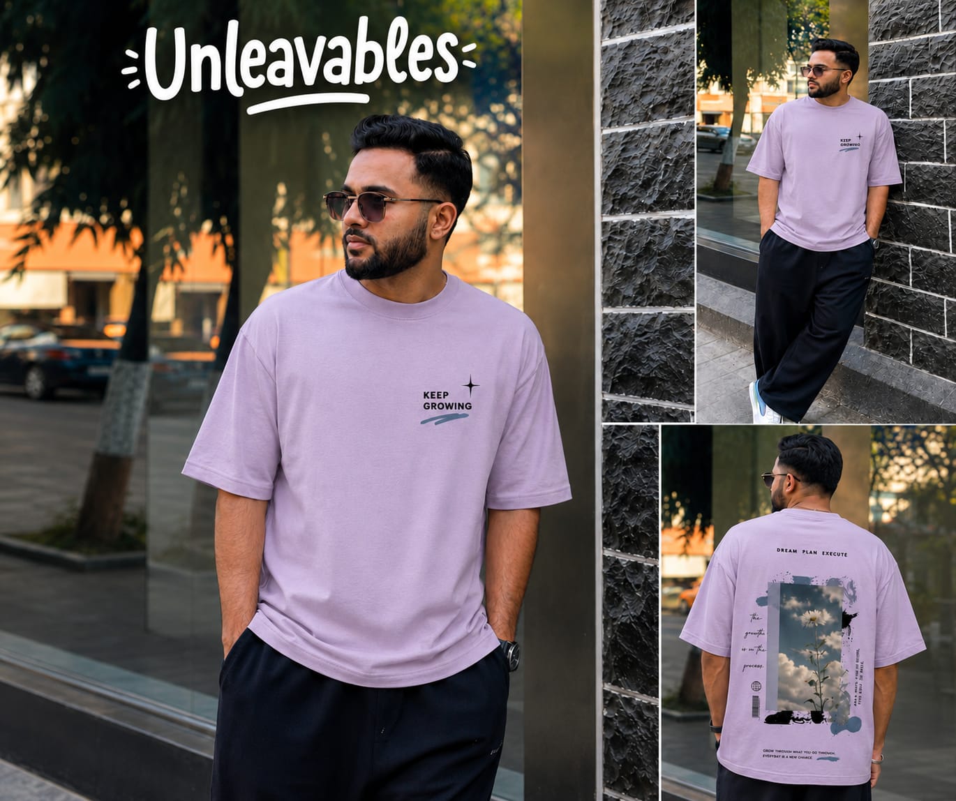 Unleavables Dream Plan Execute Oversized Graphic Unisex T-Shirt | Unleavables Streetwear Collection | T-shirt for Men & Women