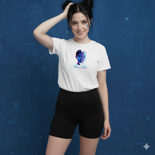 Unisex Oversized Cool Graphic T-Shirt I IRL X URL Futuristic T-Shirt