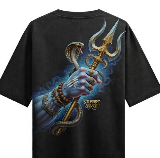 Men's Elegant Shirts with printed Lord Shiva Trident