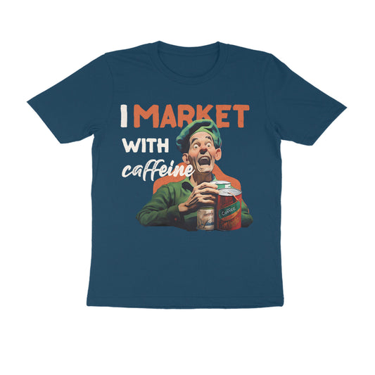 Popeye's I Market with Caffeine Round Neck T-shirt for Men