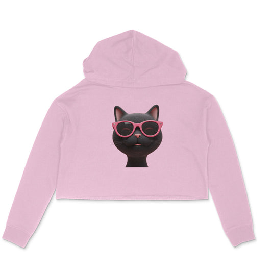 Styling Techy Cat Crop Hoodie for Women