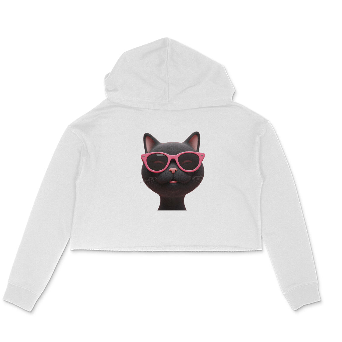 Styling Techy Cat Crop Hoodie for Women
