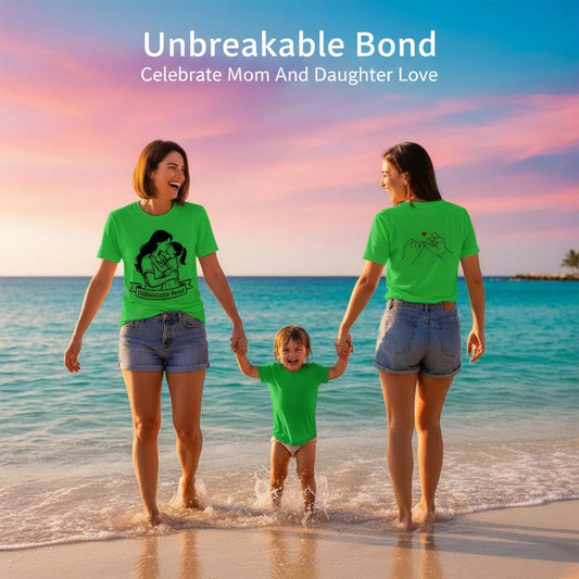 "Unbreakable Bond" Celebrate Mom And Daughter Love With – Cute Mom and Daughter Graphic T Shirt