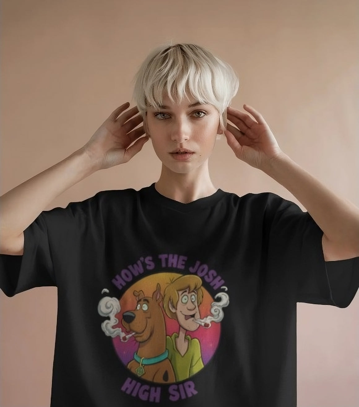 Unleavables Stoned Scooby & Shaggy : Oversized Unisex T-shirt | 100% Cotton
