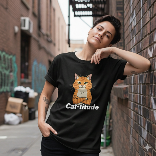 Cat-titude | Cat lover t-shirt for women
