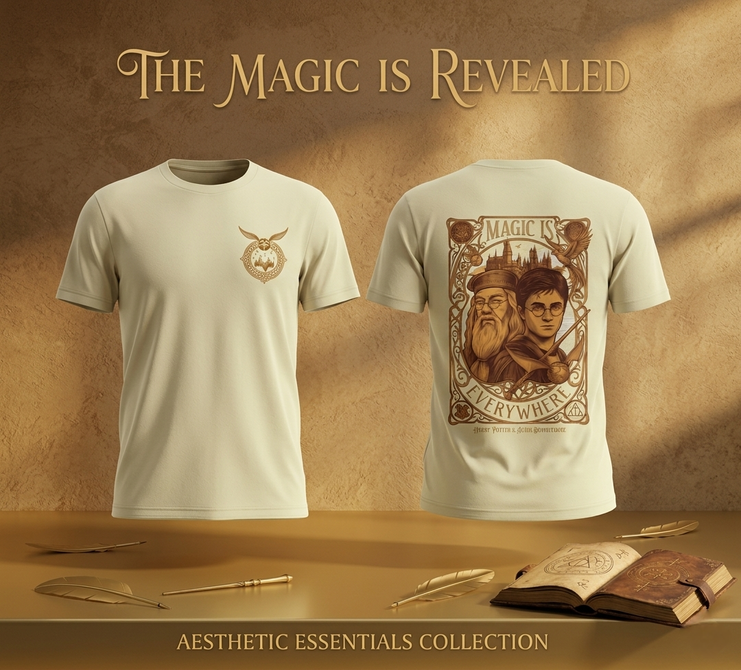 Unleavables Harry Potter Golden Snitch T-Shirt – Hogwarts Graphic Cotton Tee