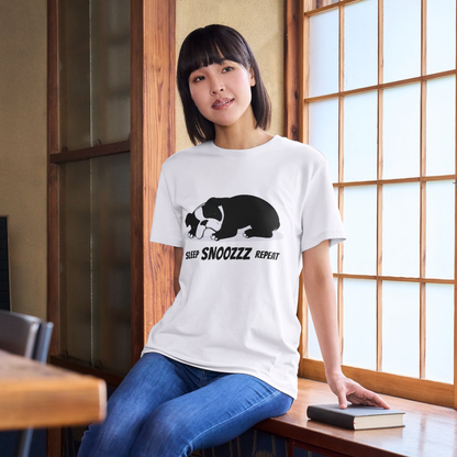 Unleavables "Sleep Snooze Repeat" Lazy Dog Regular Unisex T-Shirt