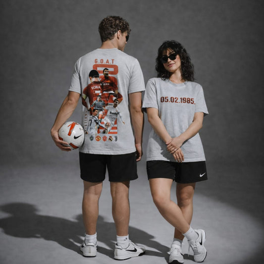 Unisex Cristiano Ronaldo Print T-Shirt | Football Graphic Tee | Premium Cotton Tee