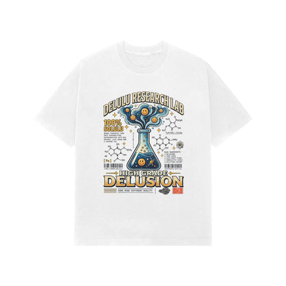 Premium Oversized Tshirt Delulu - White