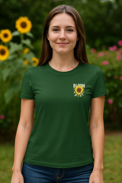 Unleavables Sunflower Bloom Women's T-Shirt | Regular Fit | 100% Cotton