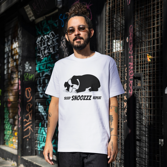 Unleavables "Sleep Snooze Repeat" Lazy Dog Regular Unisex T-Shirt