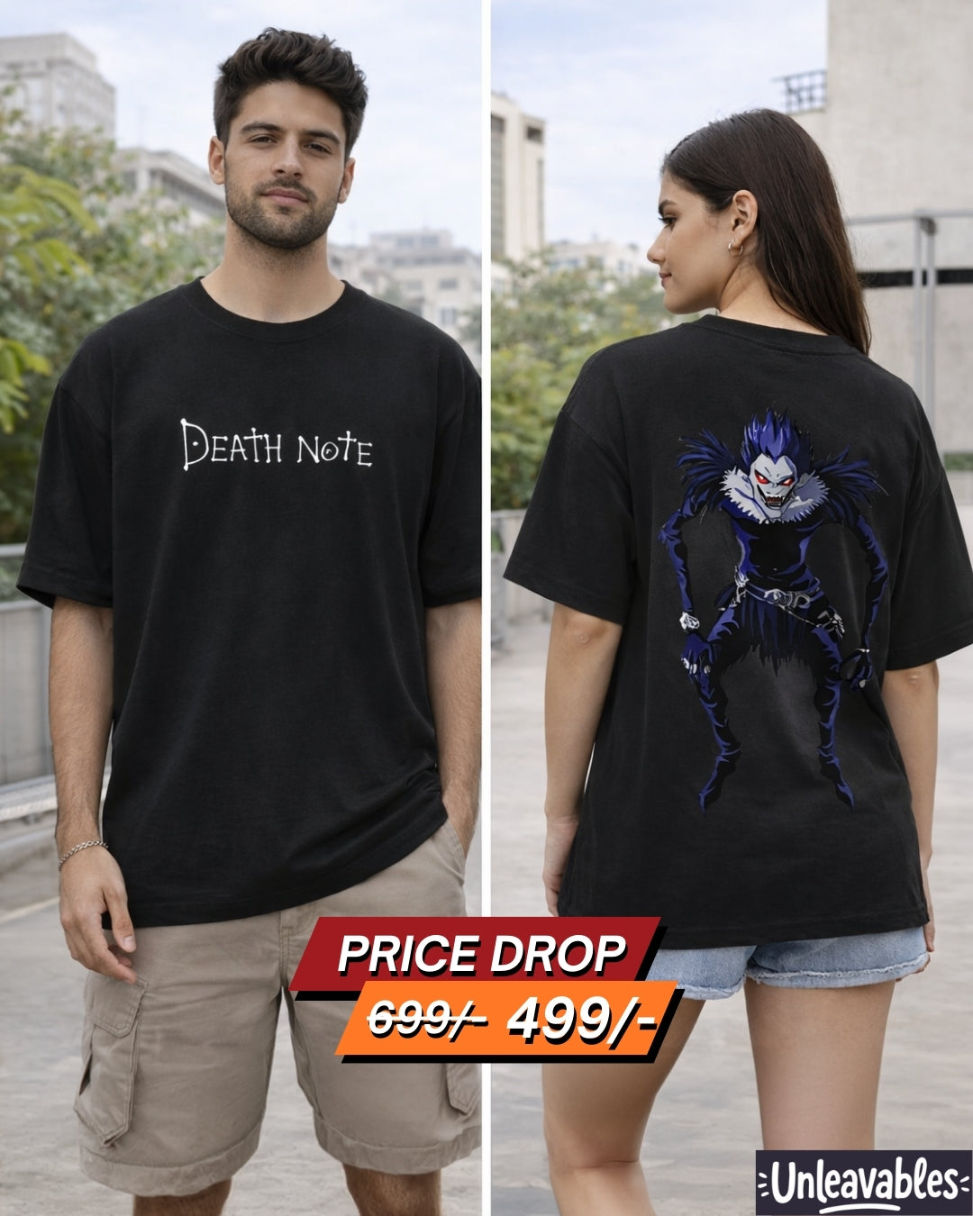 Death Note Ryuk Oversized Anime T-Shirt | Soft Cotton Streetwear Tee for Men and Women