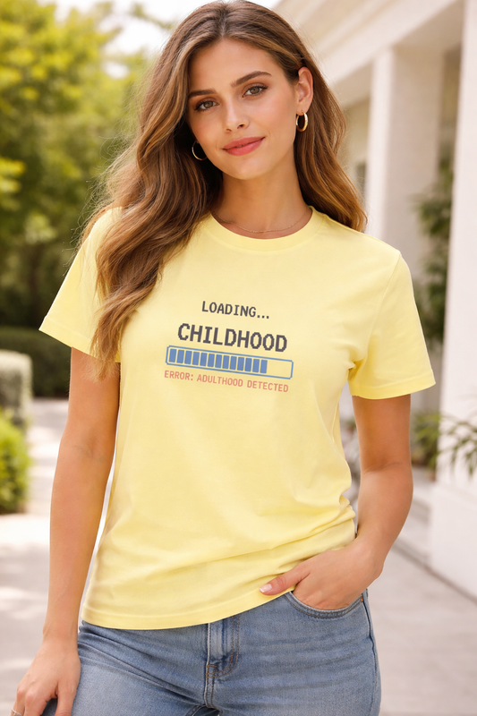 Loading Childhood – Premium Nostalgic Graphic Unisex T-Shirt Relive Your Best Days in Style