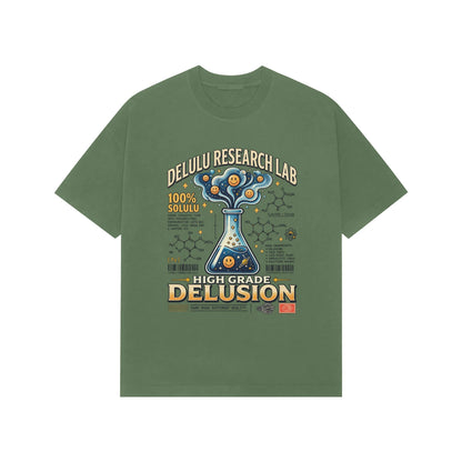 Premium Oversized Tshirt Delulu - Forest Green