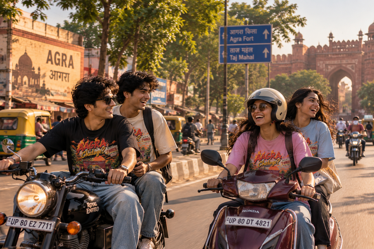 Agra Chaloge? Oversized Graphic T-Shirt – Quirky Indian Streetwear