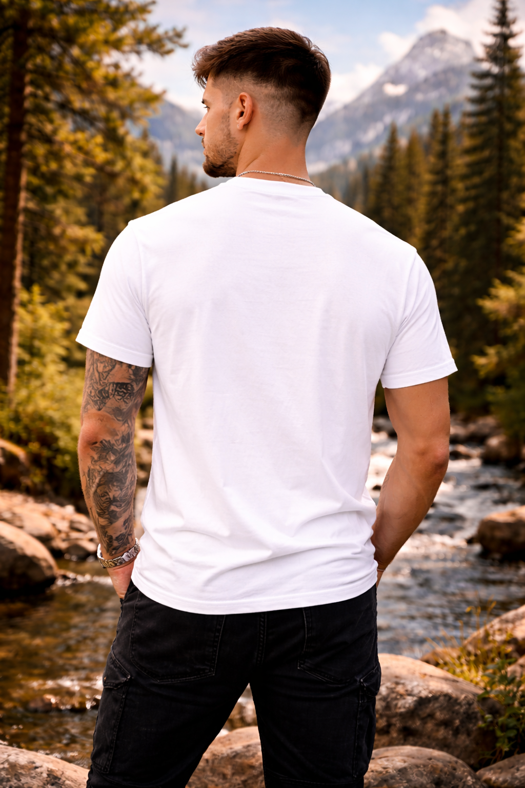 Wolf Face Graphic T-Shirt for Men | Stylish Half Sleeve Cotton Tee
