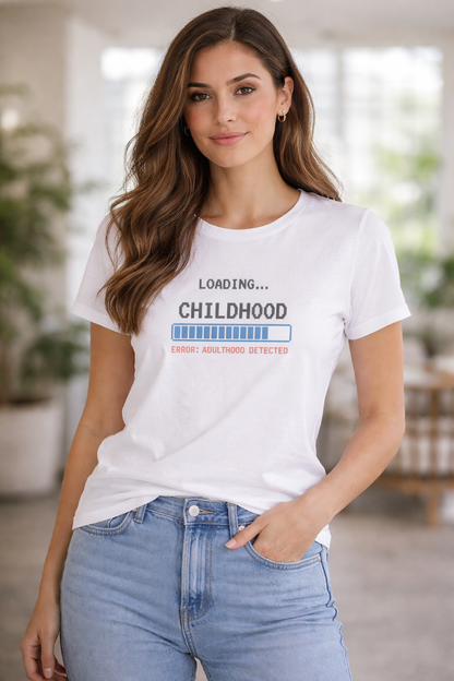 Loading Childhood – Premium Nostalgic Graphic Unisex T-Shirt Relive Your Best Days in Style