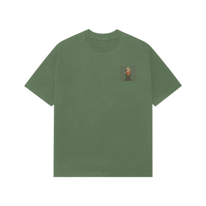 Peace. Chai. Repeat. — Forest Green Oversized Graphic T-Shirt - Forest Green