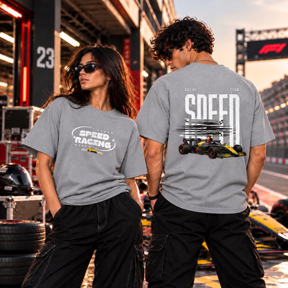Speed Racing Graphic Oversized T-Shirt – Motorsport Car Print