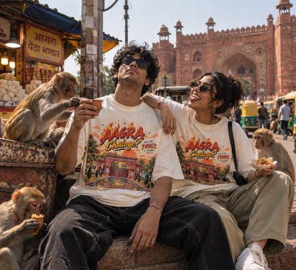 Agra Chaloge? Oversized Graphic T-Shirt – Quirky Indian Streetwear