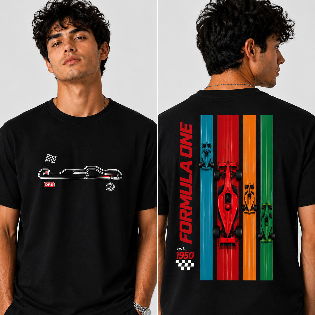 F1 "Exclusive Edition" Oversized Graphic T-Shirt 100% Cotton